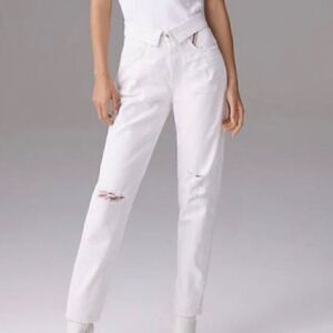 COPY - Jean Atelier Flip Distressed Straight Leg Jeans size 27